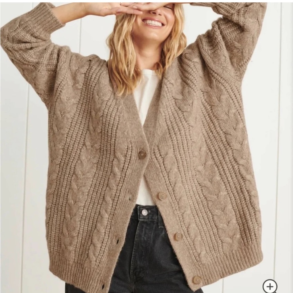 Jenni Kayne Alpaca Cable Cocoon Cardigan